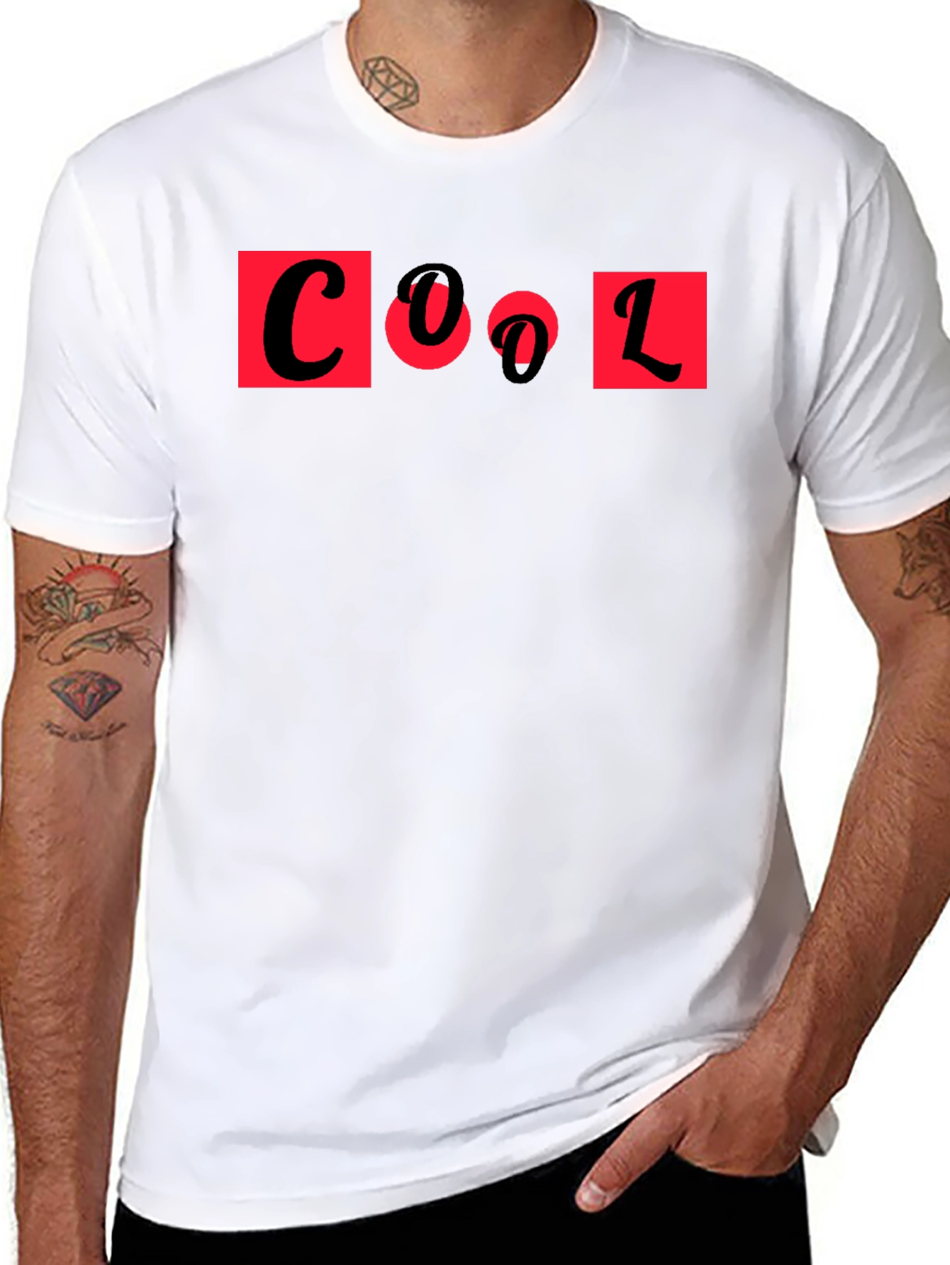 Cool Graphic Tee - Black Short Sleeve