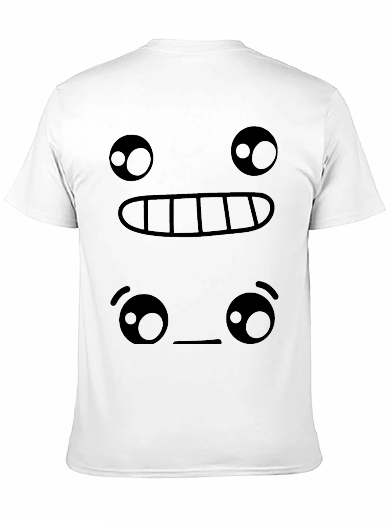 Funny Emoji Face Graphic Tee - Black T-Shirt