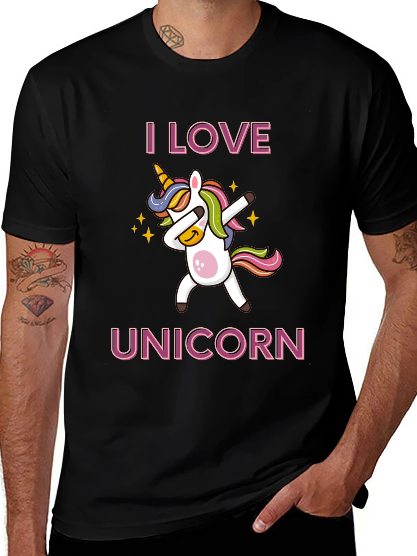 I Love Unicorn Dabbing T-Shirt
