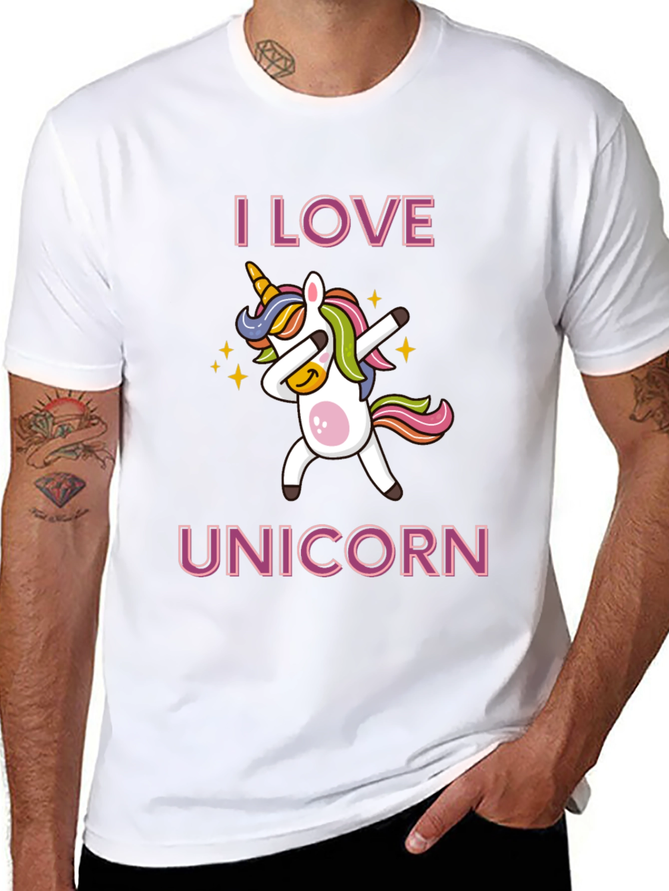 I Love Unicorn Dabbing T-Shirt