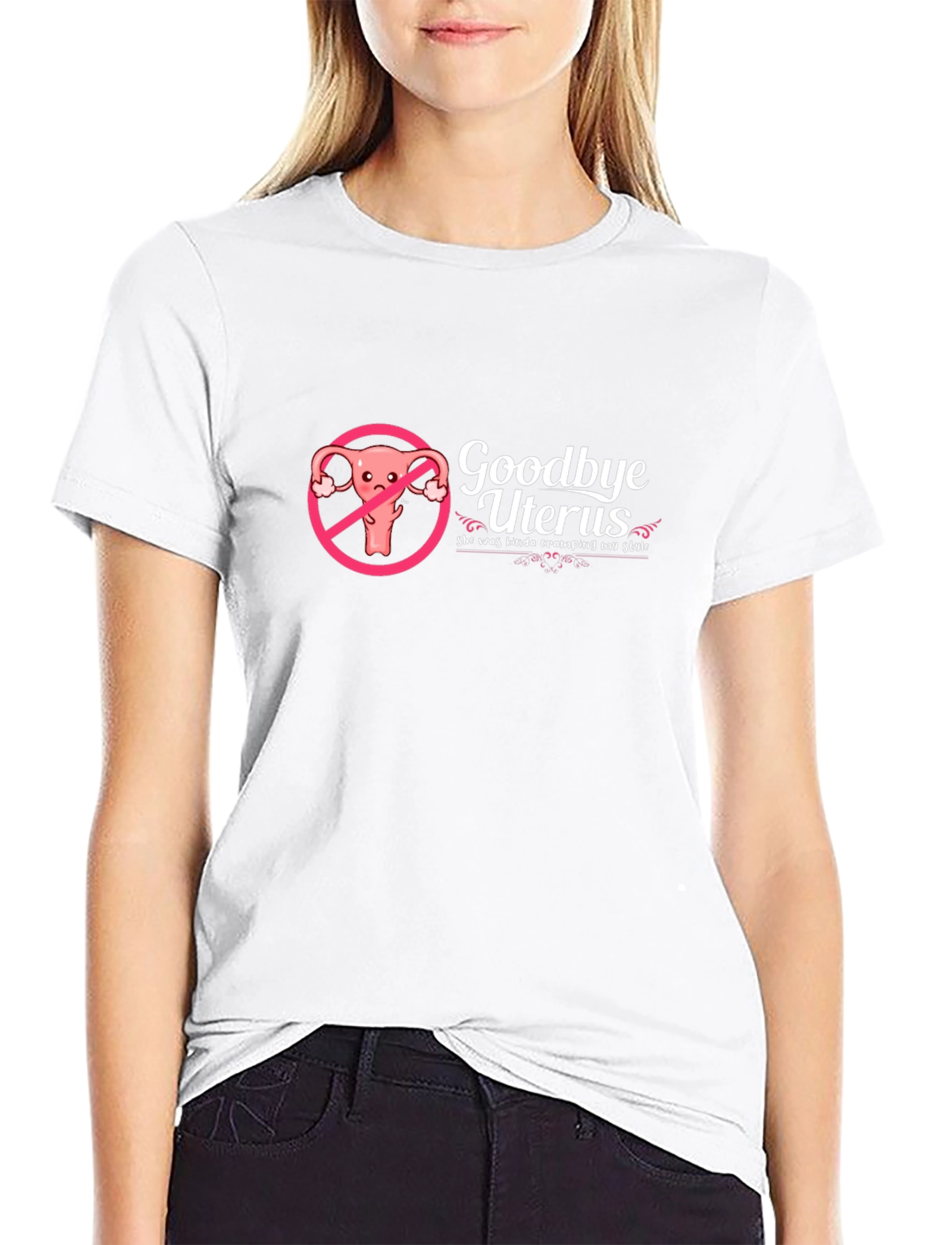 Goodbye Uterus Black Humor T-Shirt