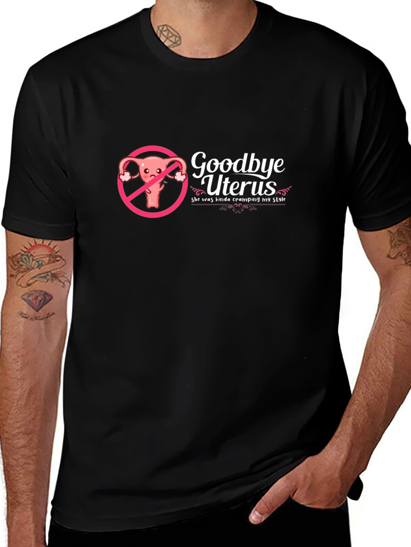 Goodbye Uterus Black Humor T-Shirt