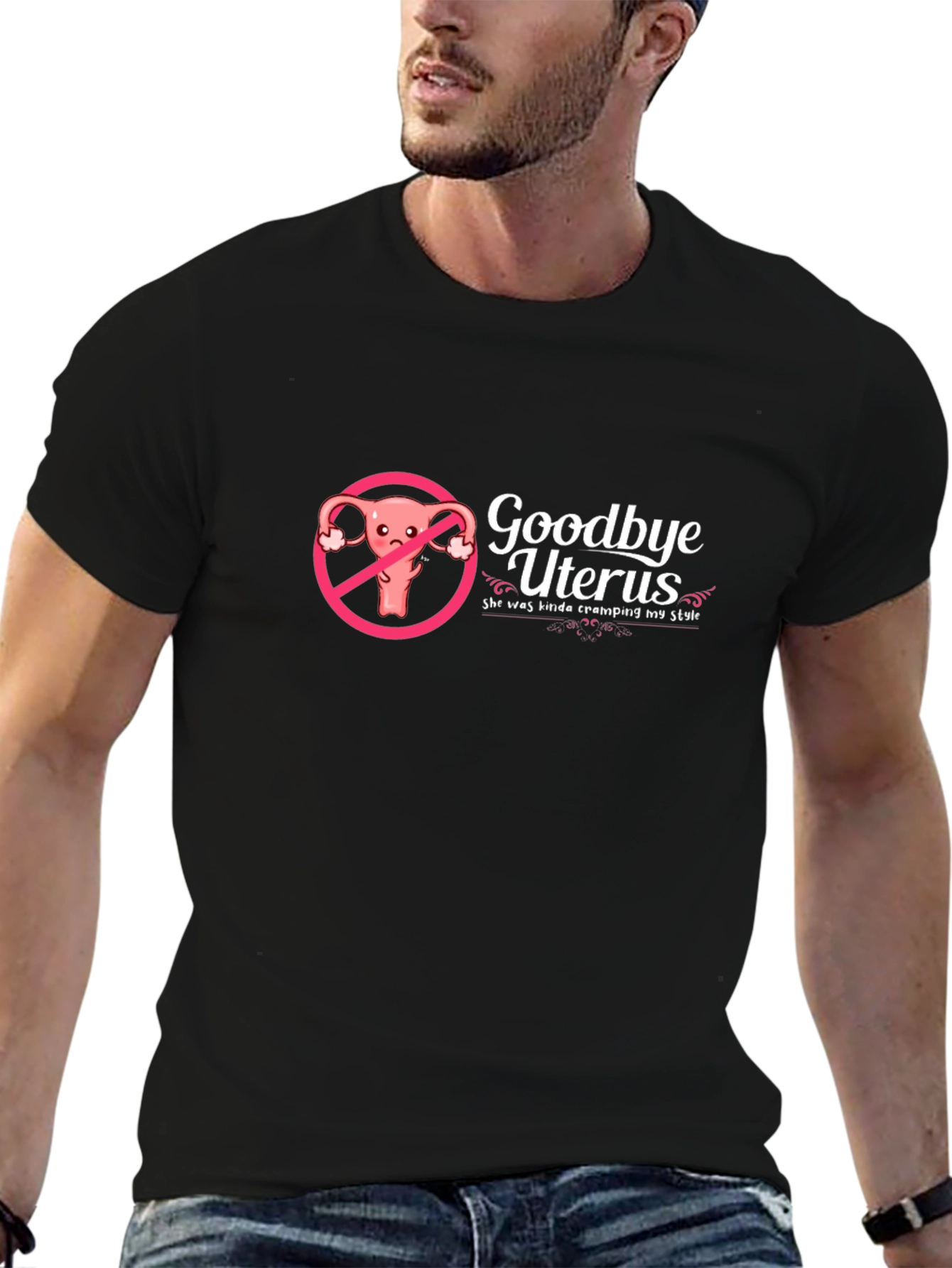 Goodbye Uterus Black Humor T-Shirt