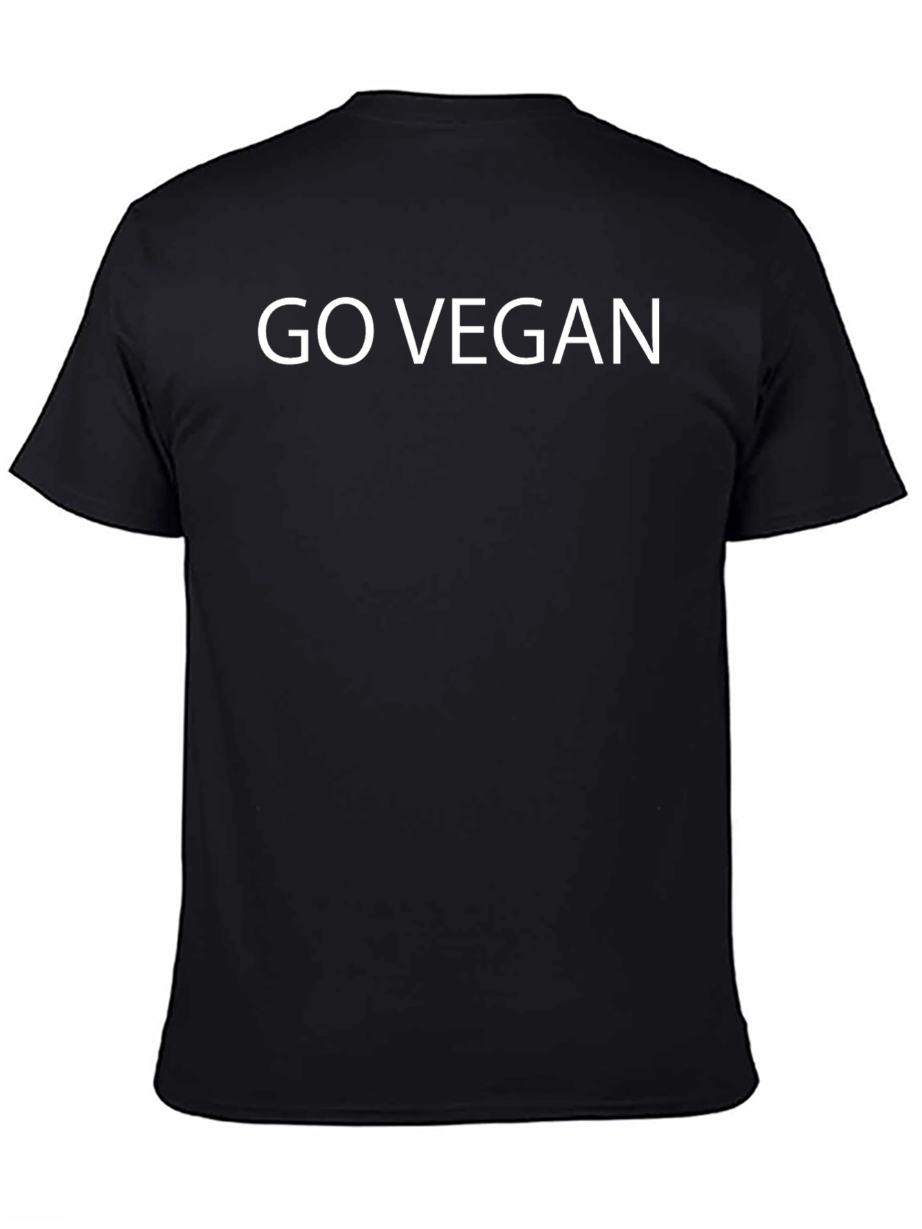 Go Vegan Black T-Shirt - Statement Tee