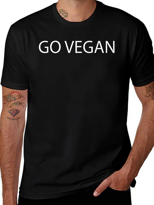 Go Vegan Black T-Shirt - Statement Tee
