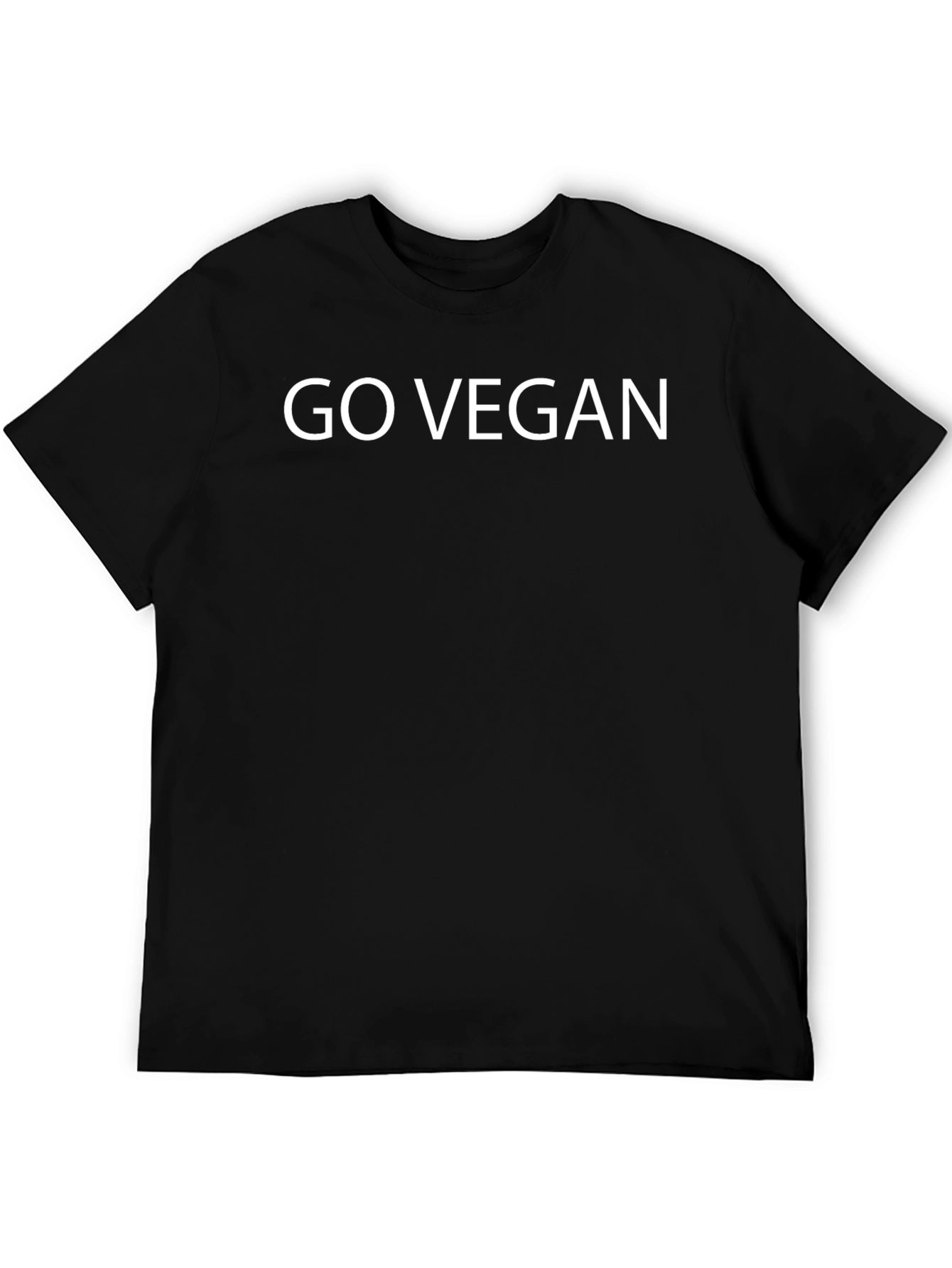 Go Vegan Black T-Shirt - Statement Tee