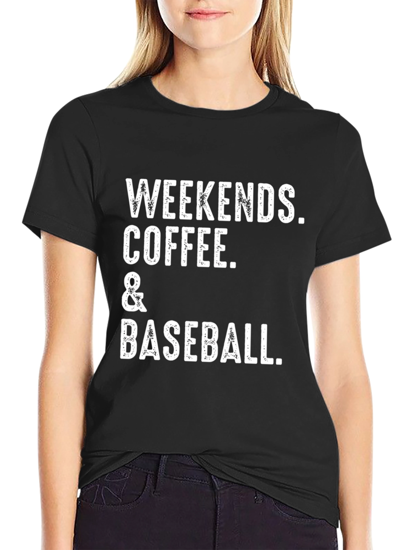 Weekends Coffee & Baseball Graphic T-Shirt