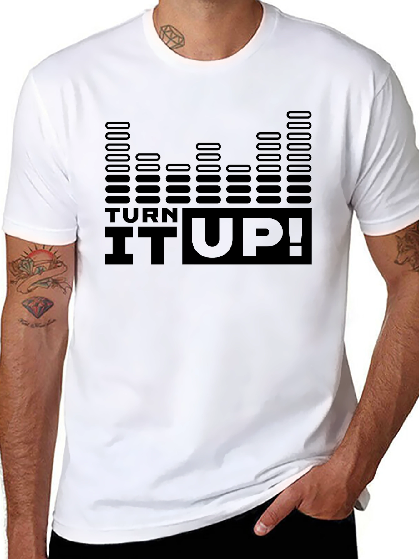 Turn It Up Graphic Tee - Black