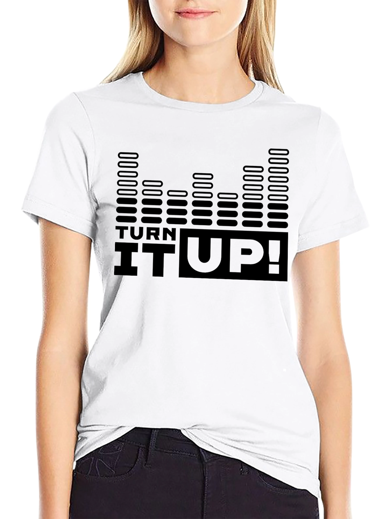 Turn It Up Graphic Tee - Black