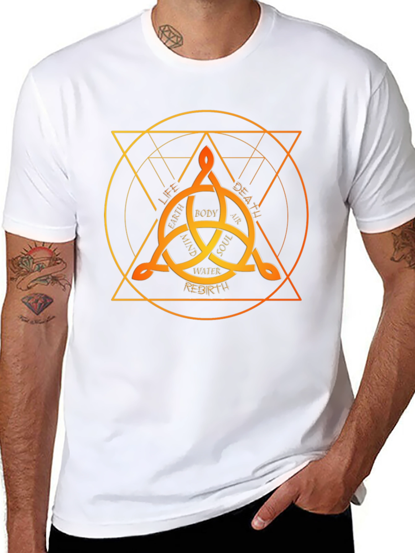 Occult Symbol Graphic Black T-Shirt