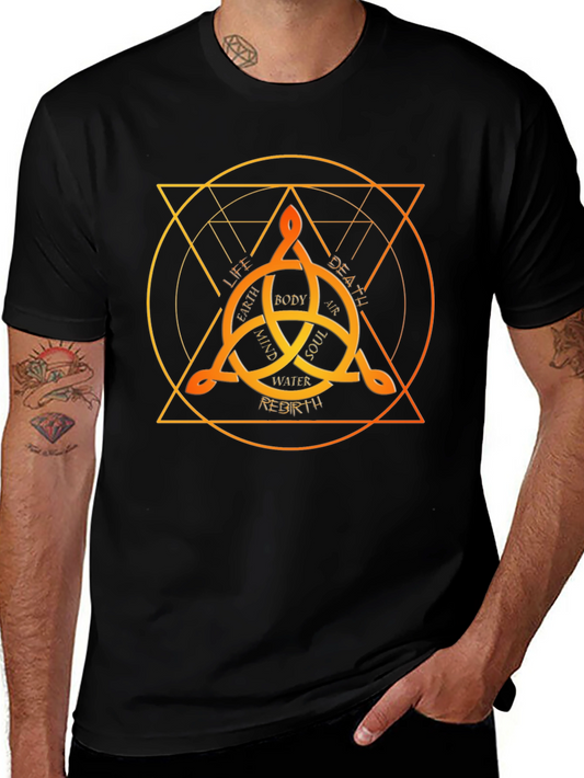 Occult Symbol Graphic Black T-Shirt