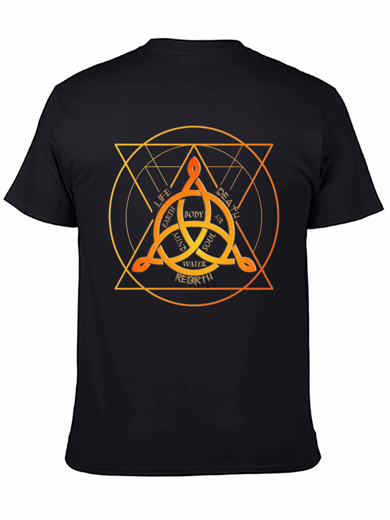 Occult Symbol Graphic Black T-Shirt
