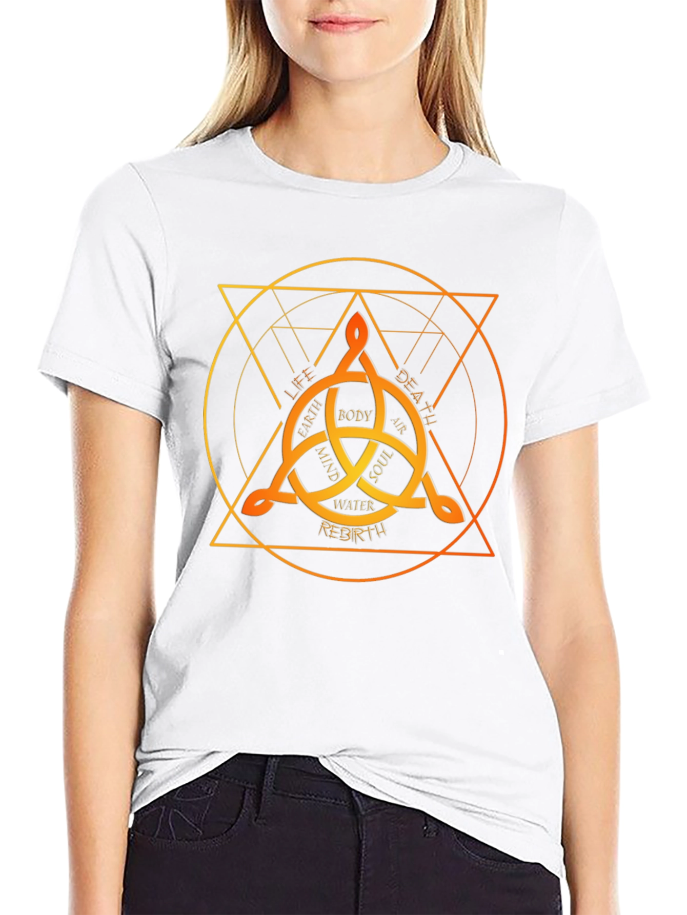 Occult Symbol Graphic Black T-Shirt