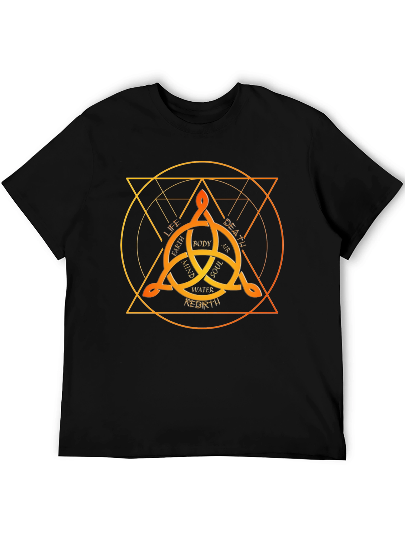 Occult Symbol Graphic Black T-Shirt