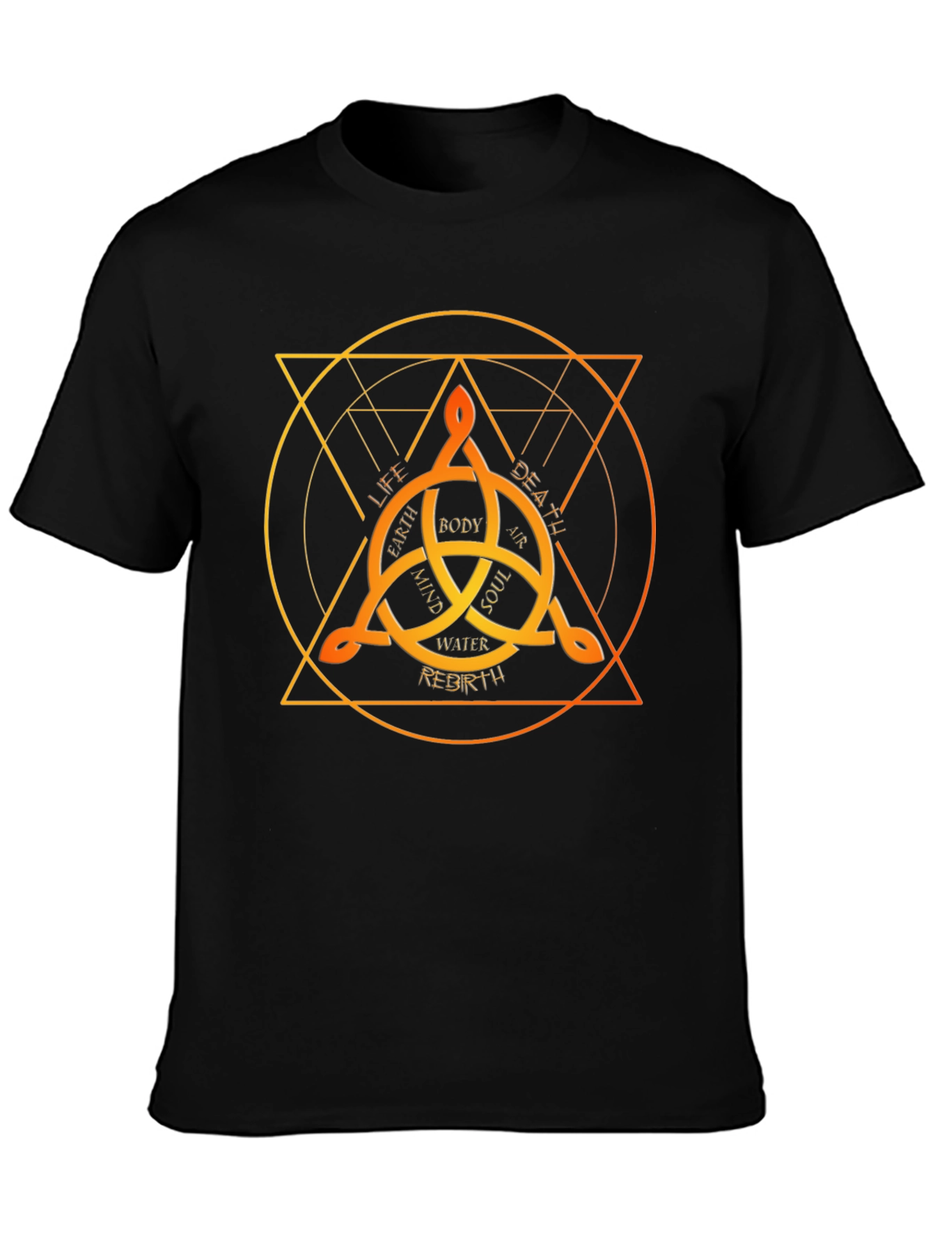 Occult Symbol Graphic Black T-Shirt