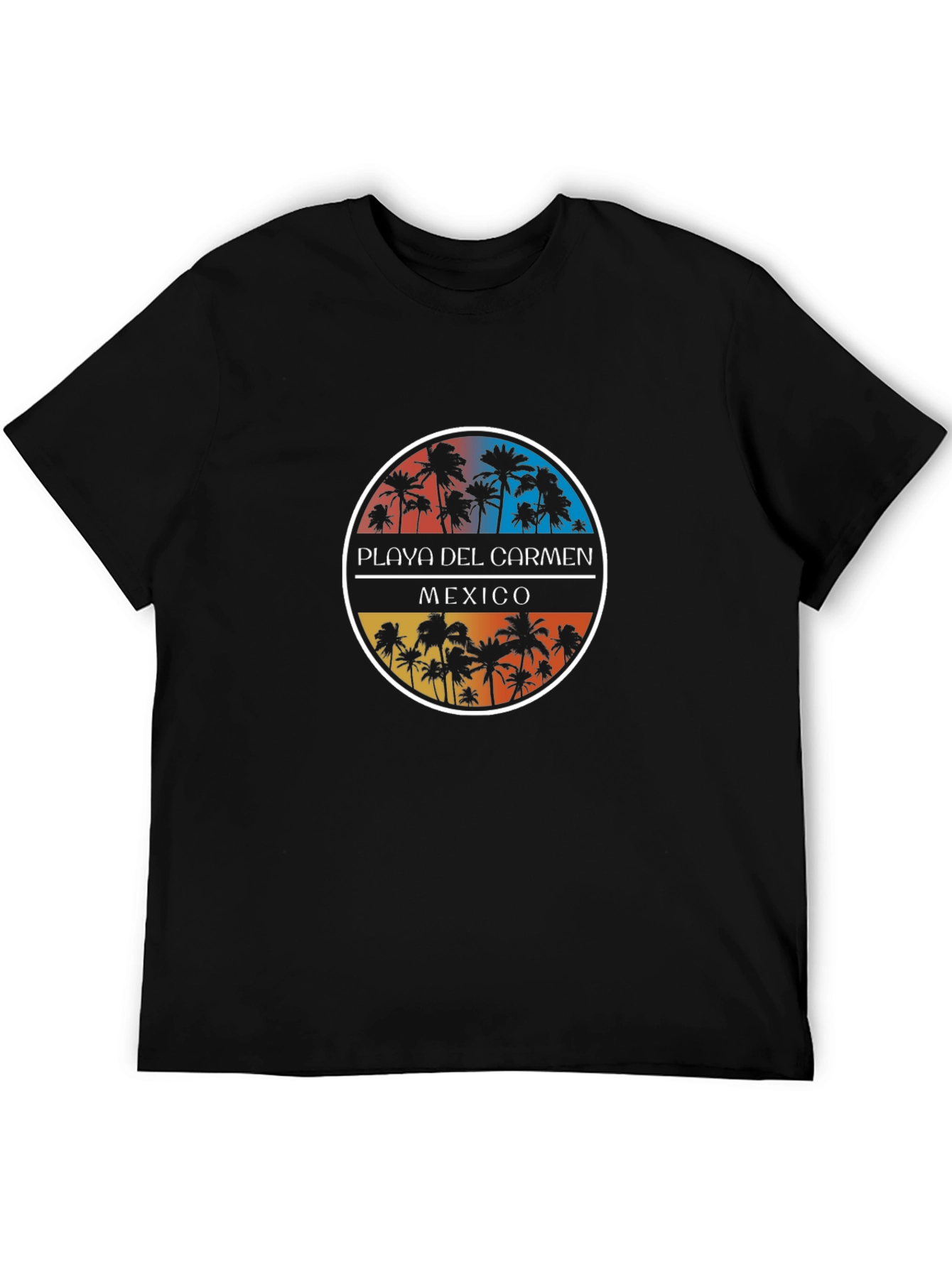 Playa Del Carmen Mexico Palm Tree Graphic T-Shirt