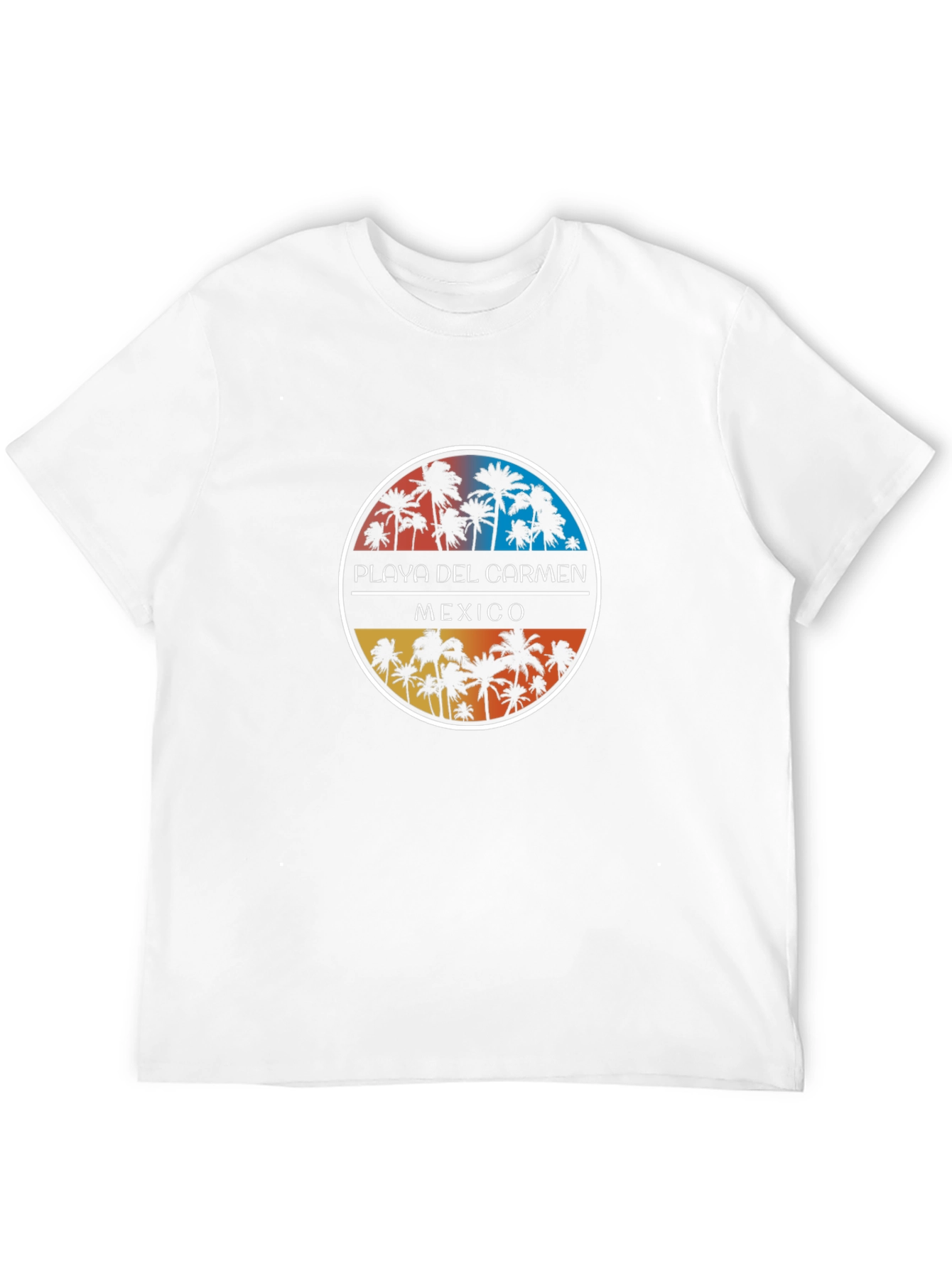 Playa Del Carmen Mexico Palm Tree Graphic T-Shirt