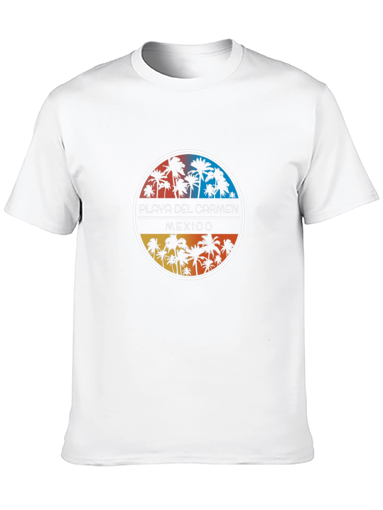 Playa Del Carmen Mexico Palm Tree Graphic T-Shirt