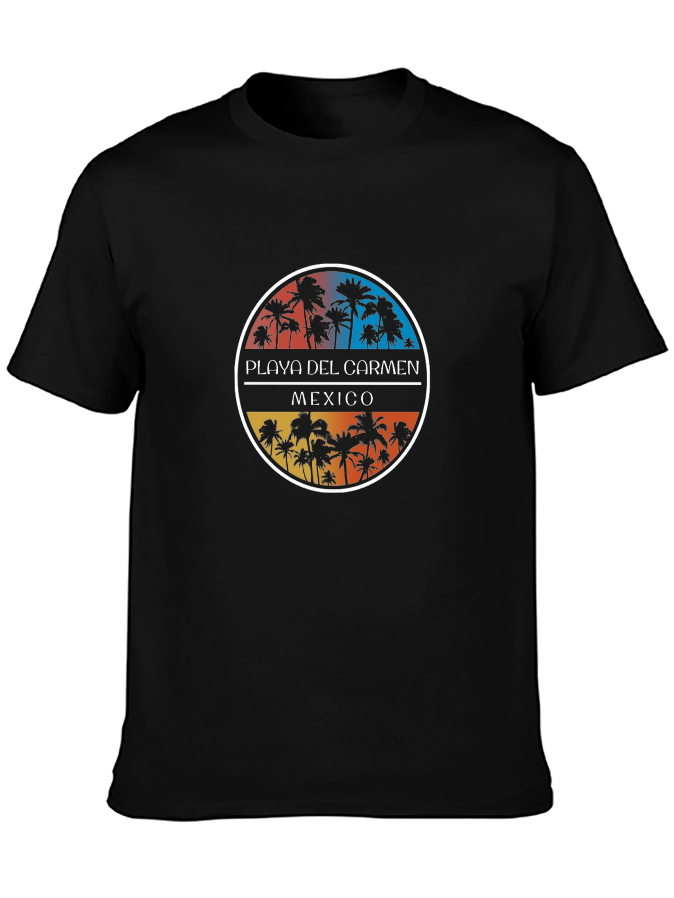 Playa Del Carmen Mexico Palm Tree Graphic T-Shirt
