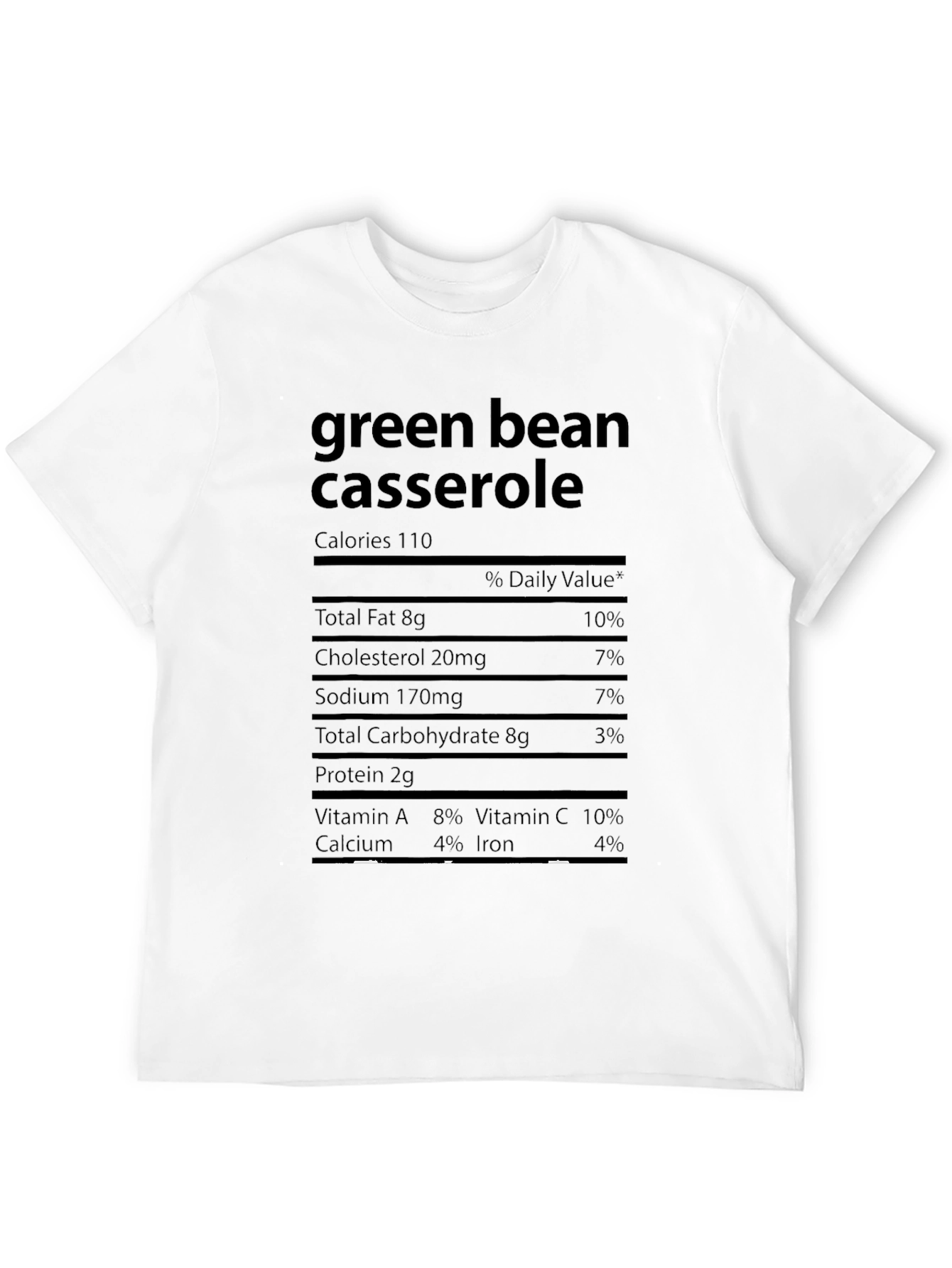 Green Bean Casserole Nutrition Facts T-Shirt