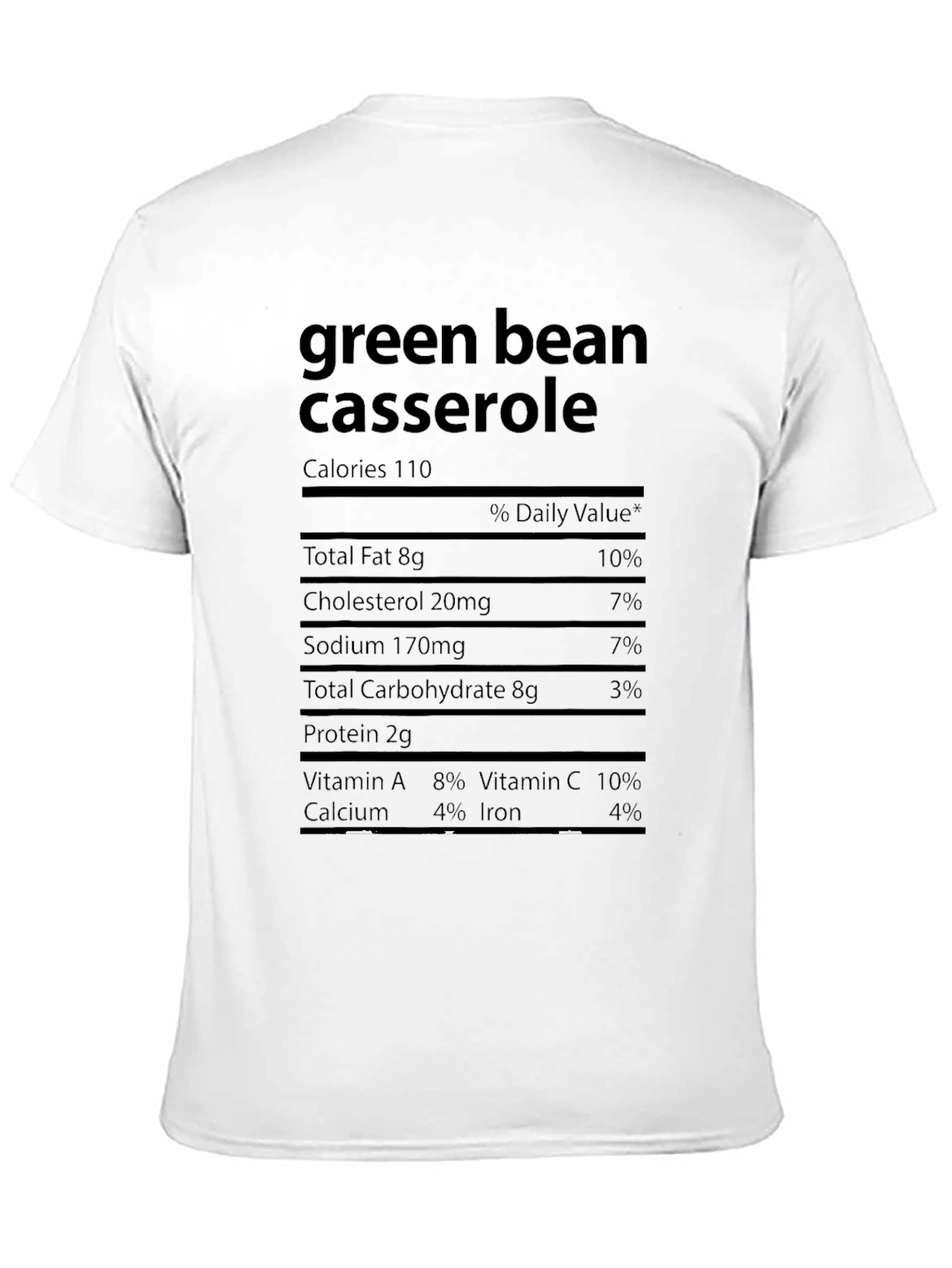 Green Bean Casserole Nutrition Facts T-Shirt