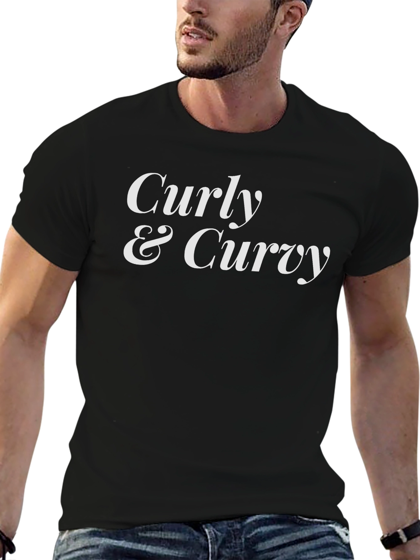 Curly & Curvy Graphic Tee - Soft Cotton T-Shirt
