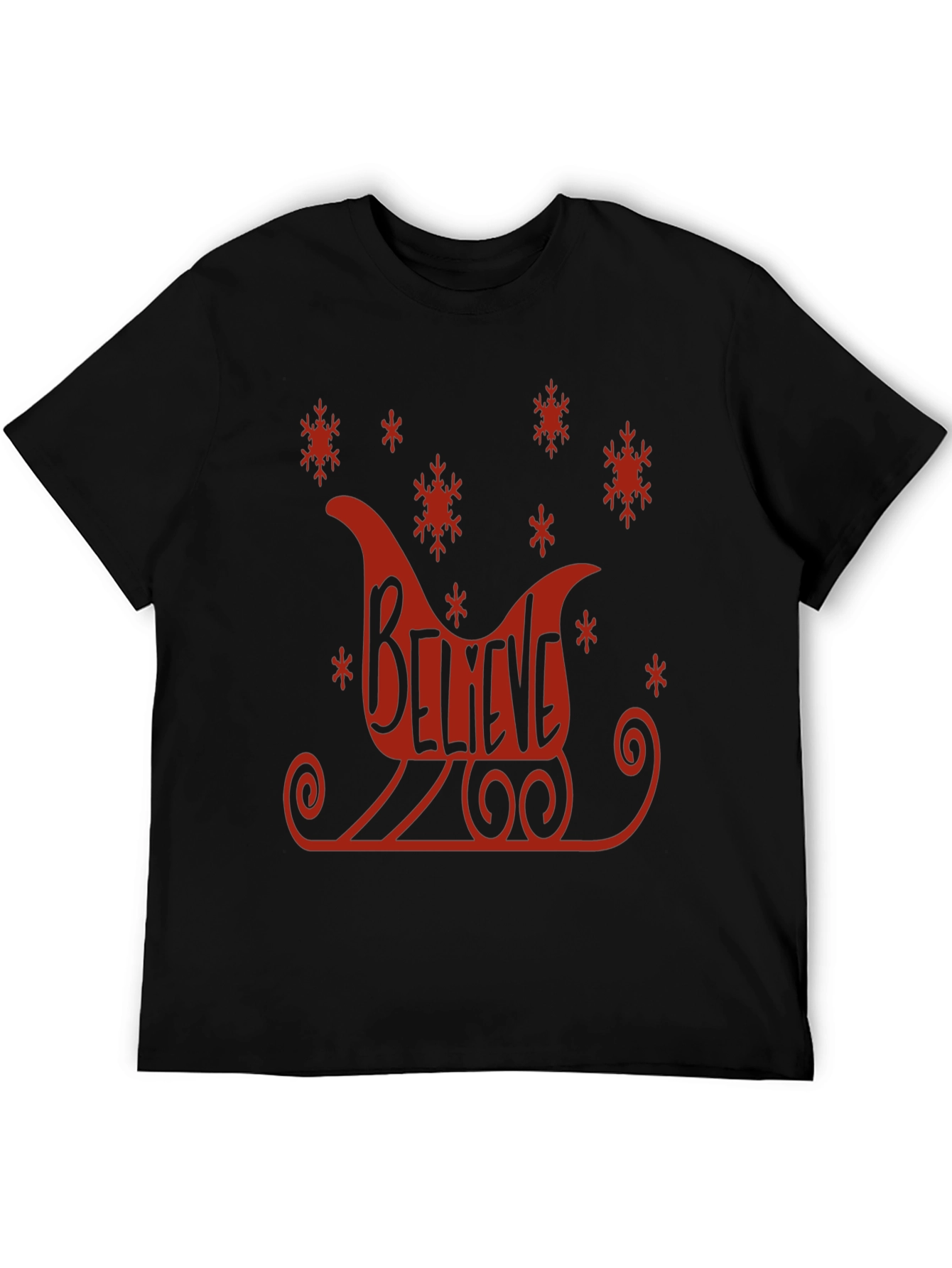 Believe Sleigh Graphic Tee - Holiday Cheer T-Shirt