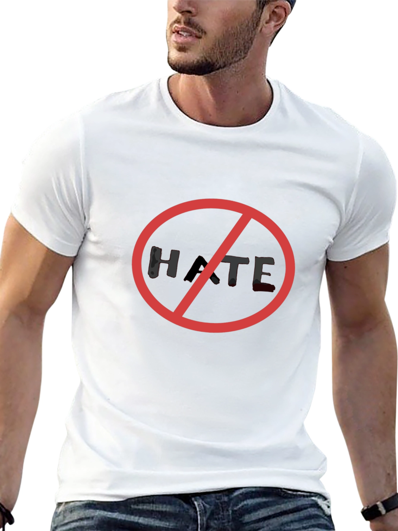 No Hate Black T-Shirt - Stand Against Hatred