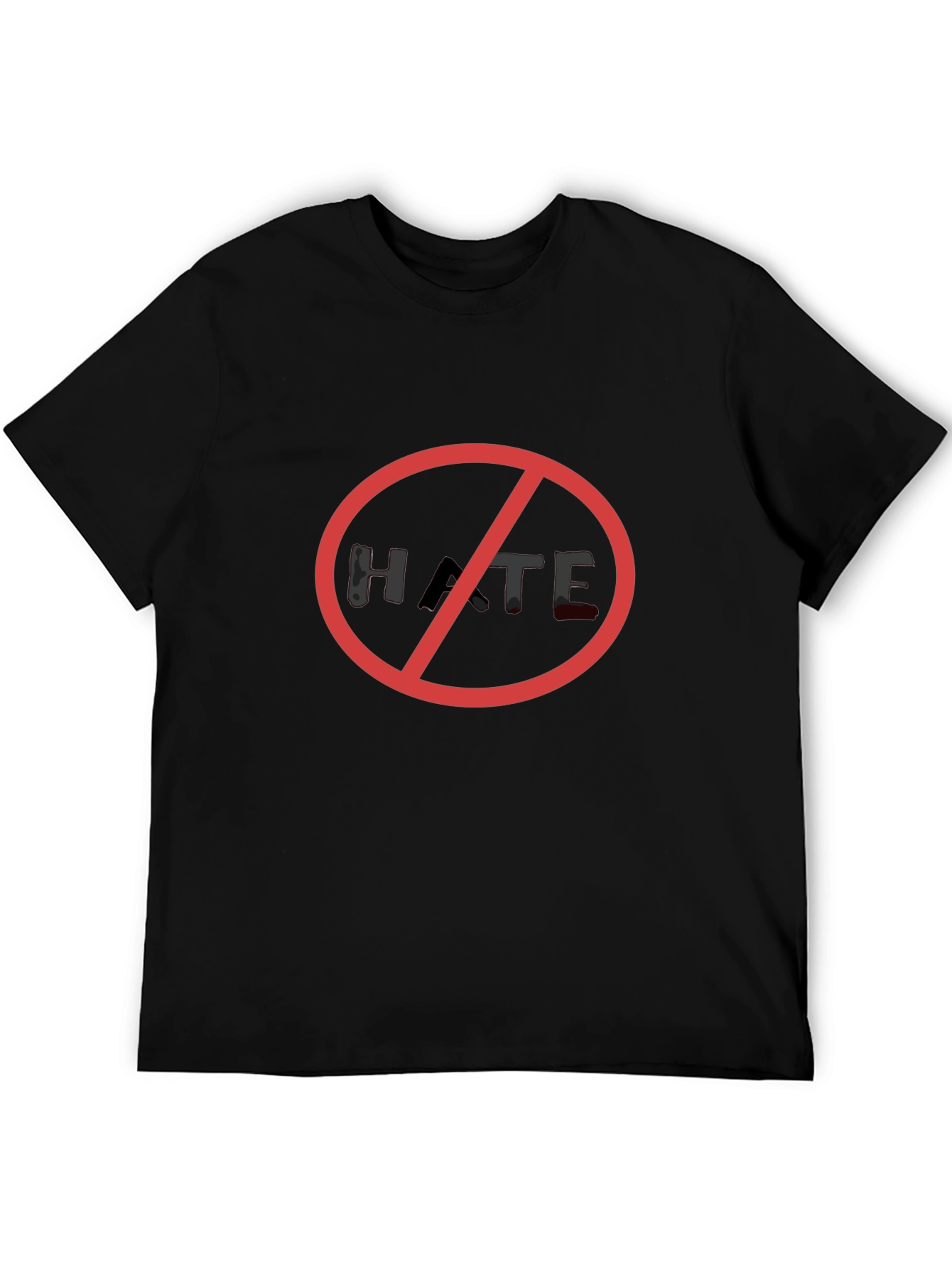 No Hate Black T-Shirt - Stand Against Hatred