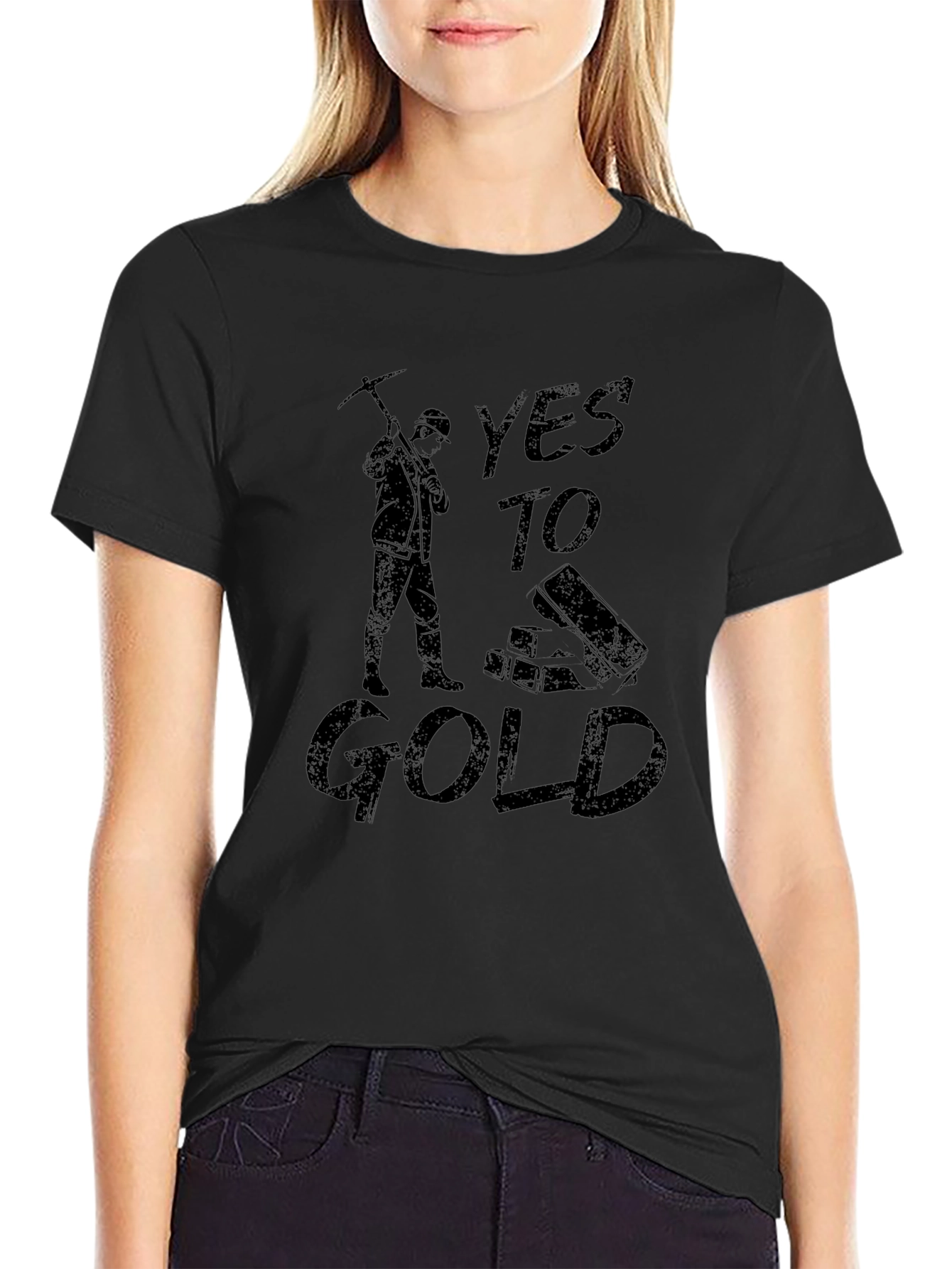 Yes to Gold Mens T-Shirt - Miner Graphic Tee
