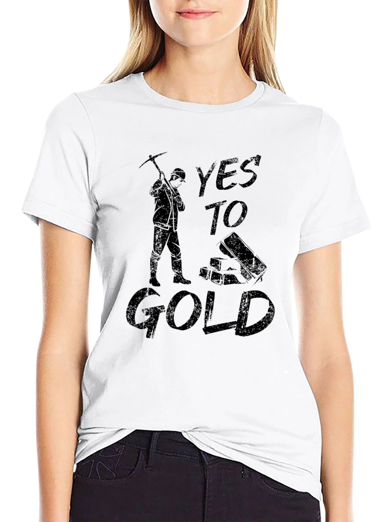 Yes to Gold Mens T-Shirt - Miner Graphic Tee