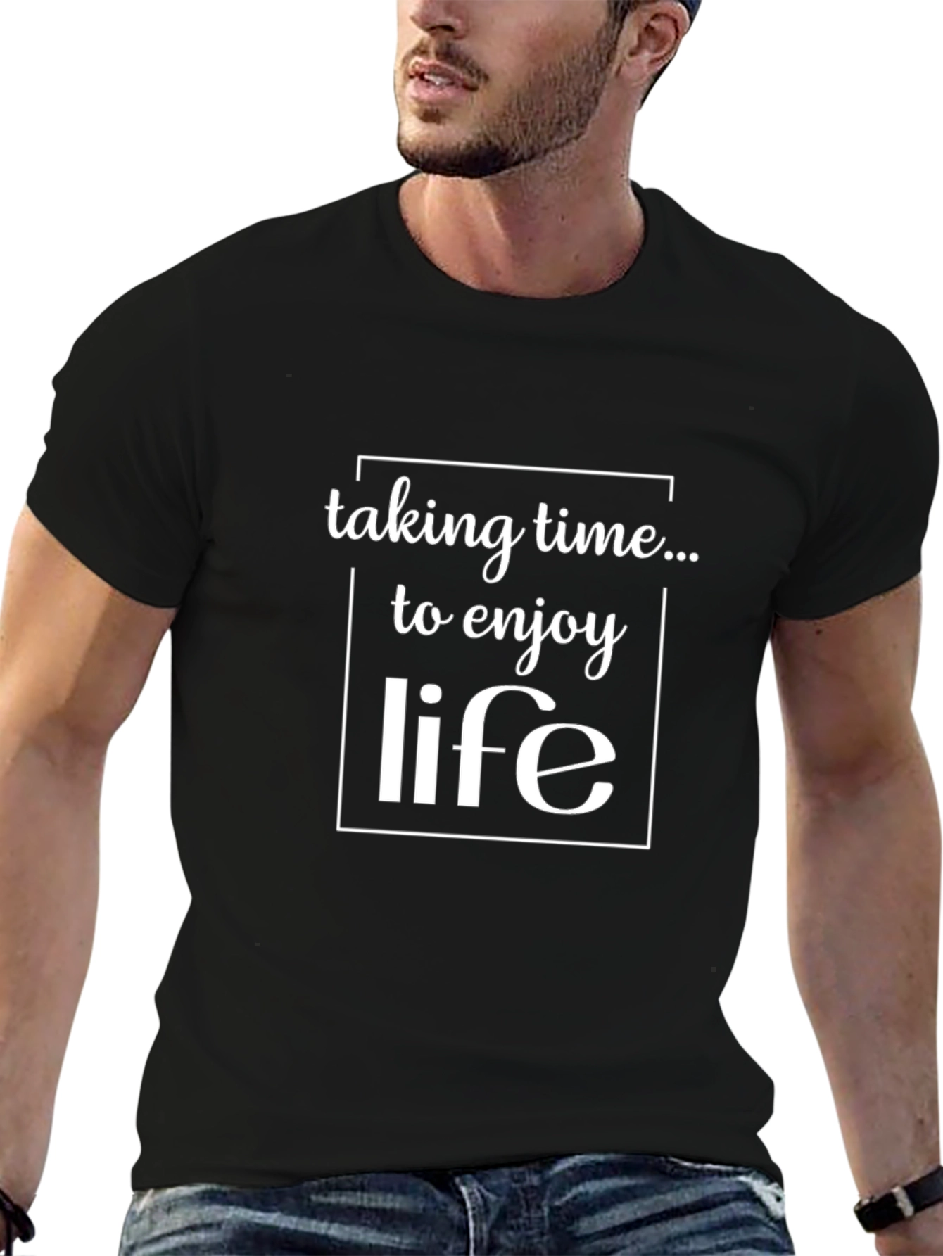 Enjoy Life Black Graphic Tee