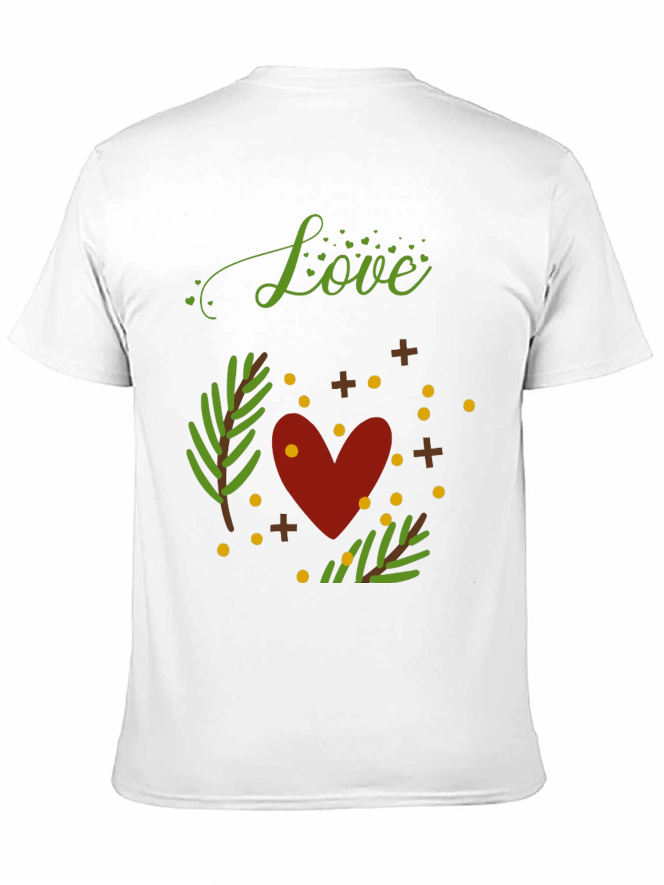 Love Heart Graphic Print Crew Neck T-Shirt