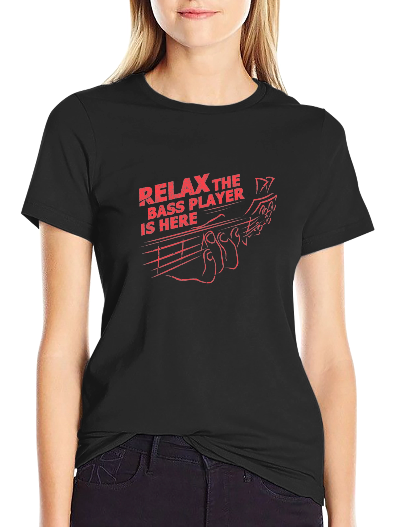 Relax Bass Player T-Shirt - Black