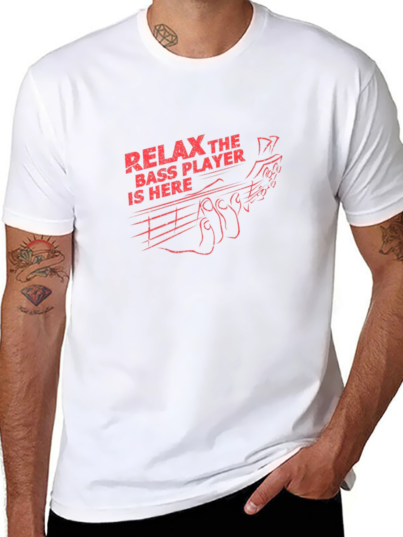 Relax Bass Player T-Shirt - Black