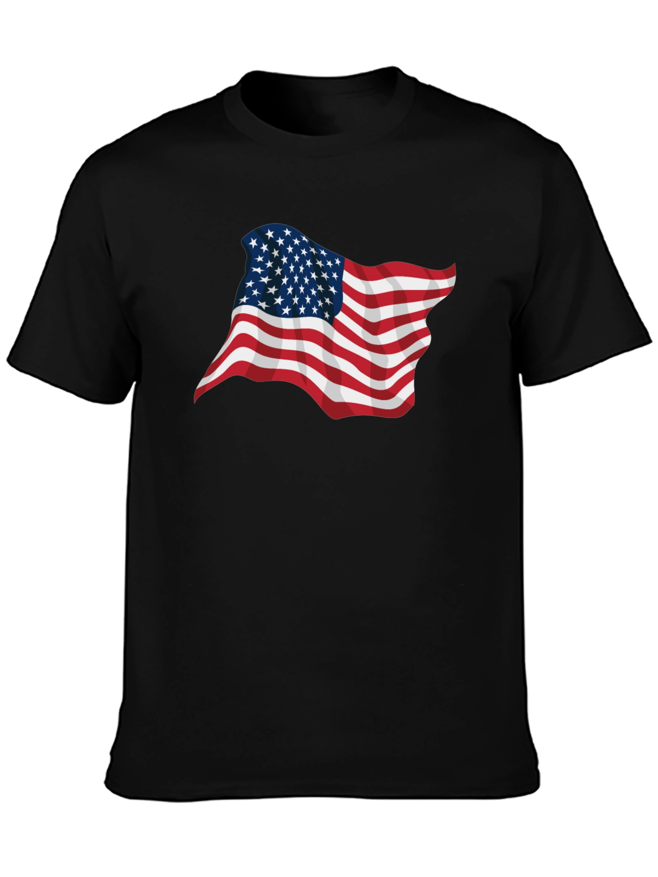 American Flag Graphic Black T-Shirt