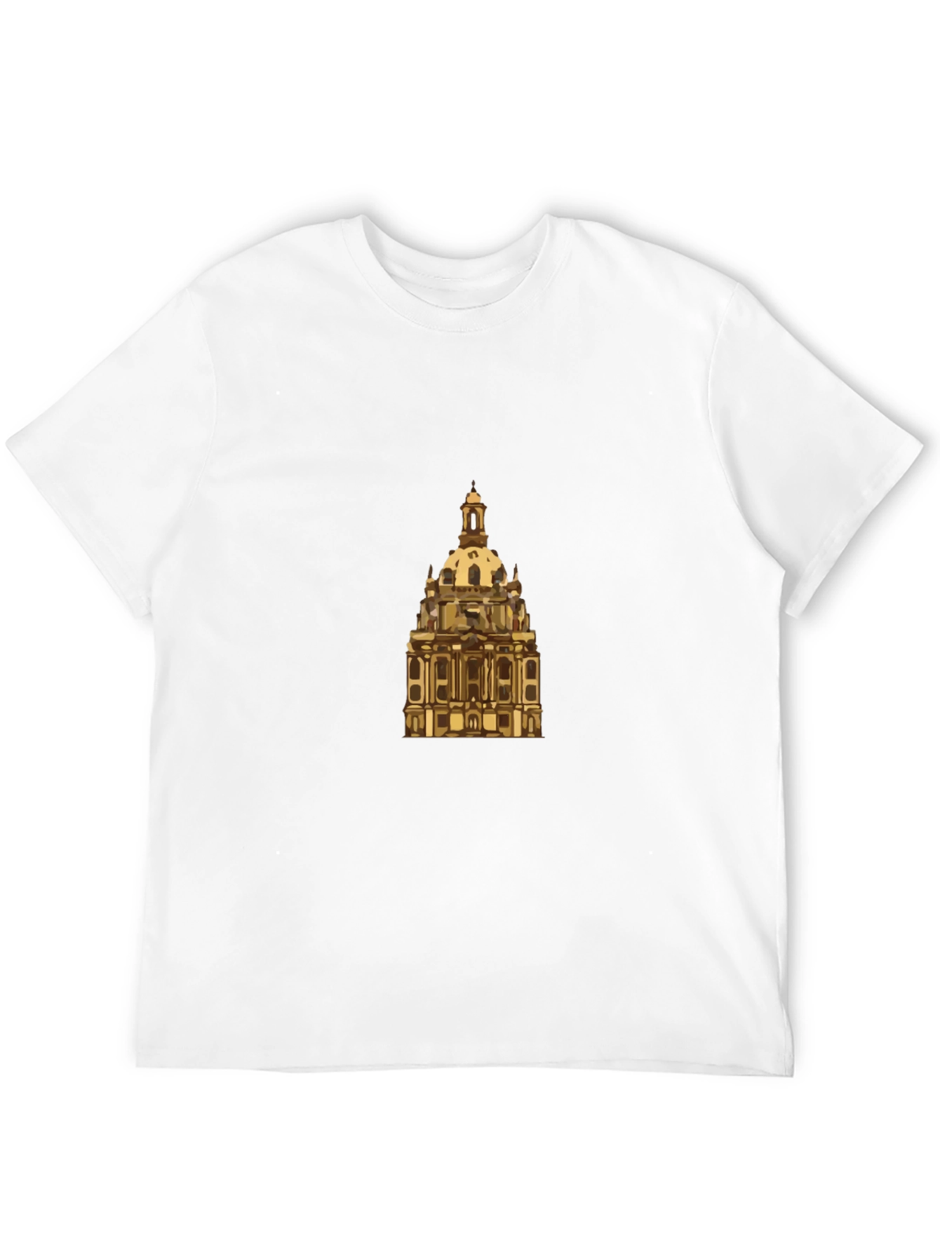 Dresden Frauenkirche Graphic Tee - Black Cotton Casual Shirt