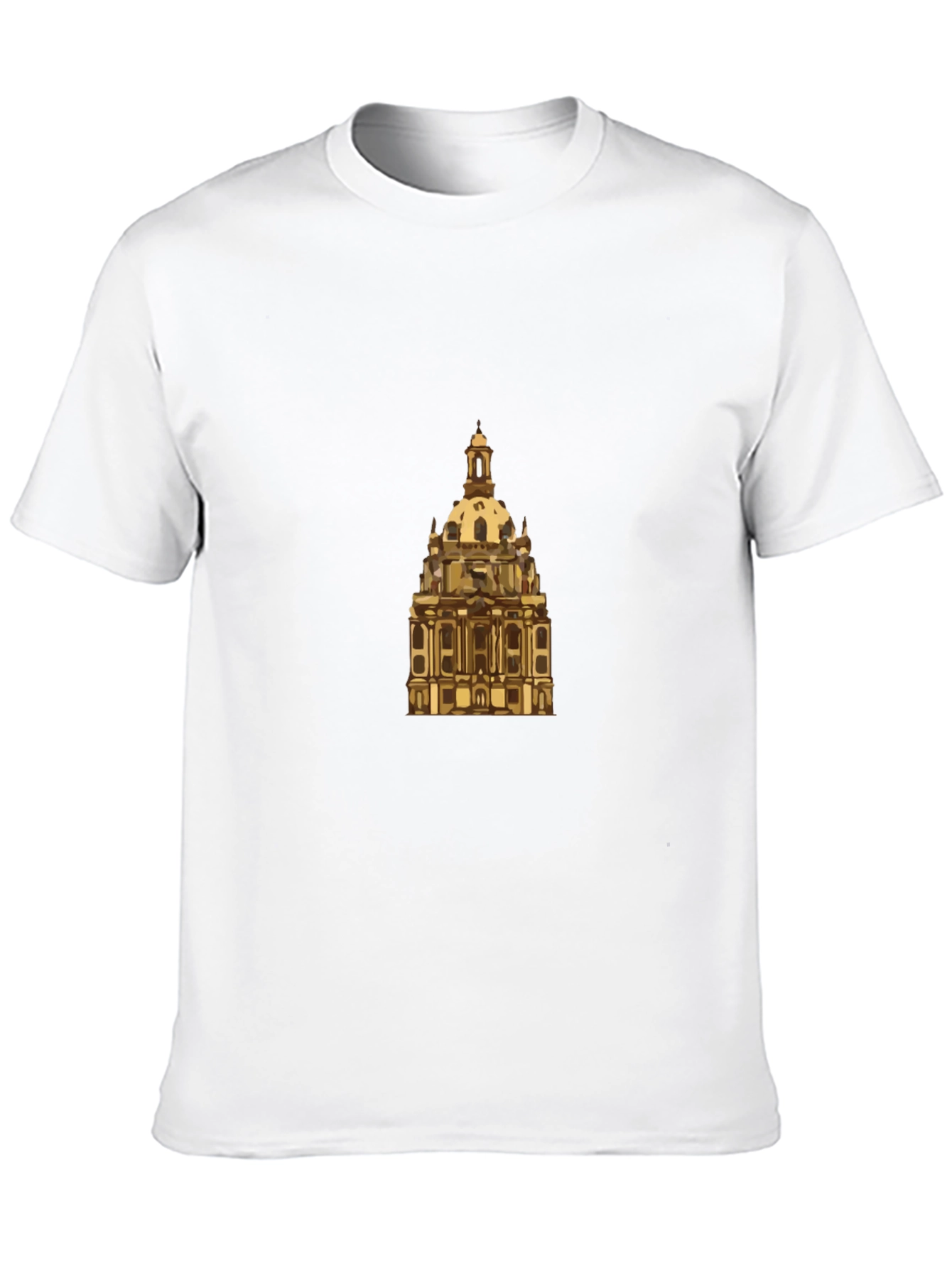 Dresden Frauenkirche Graphic Tee - Black Cotton Casual Shirt