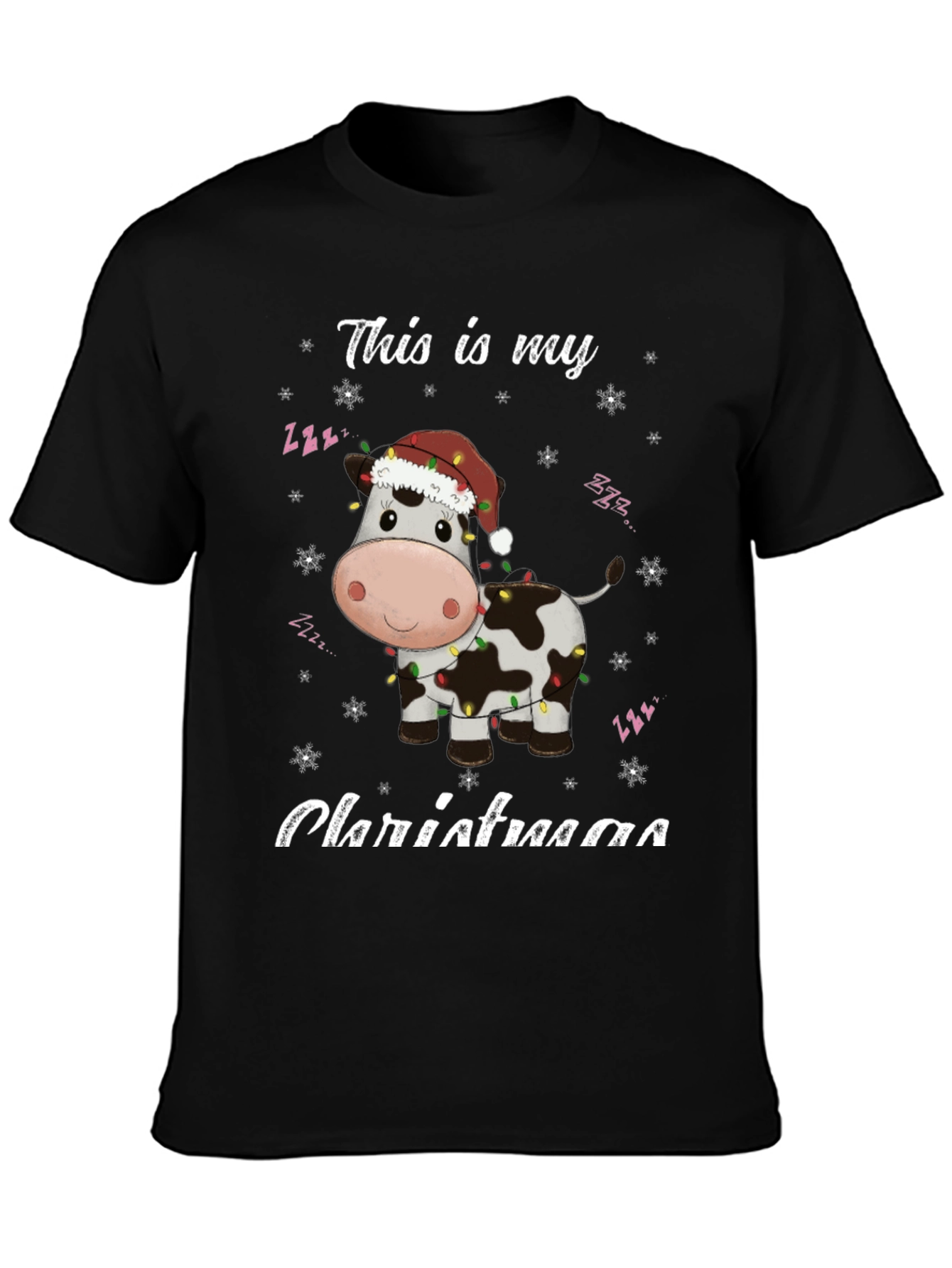 Festive Cow Christmas T-Shirt