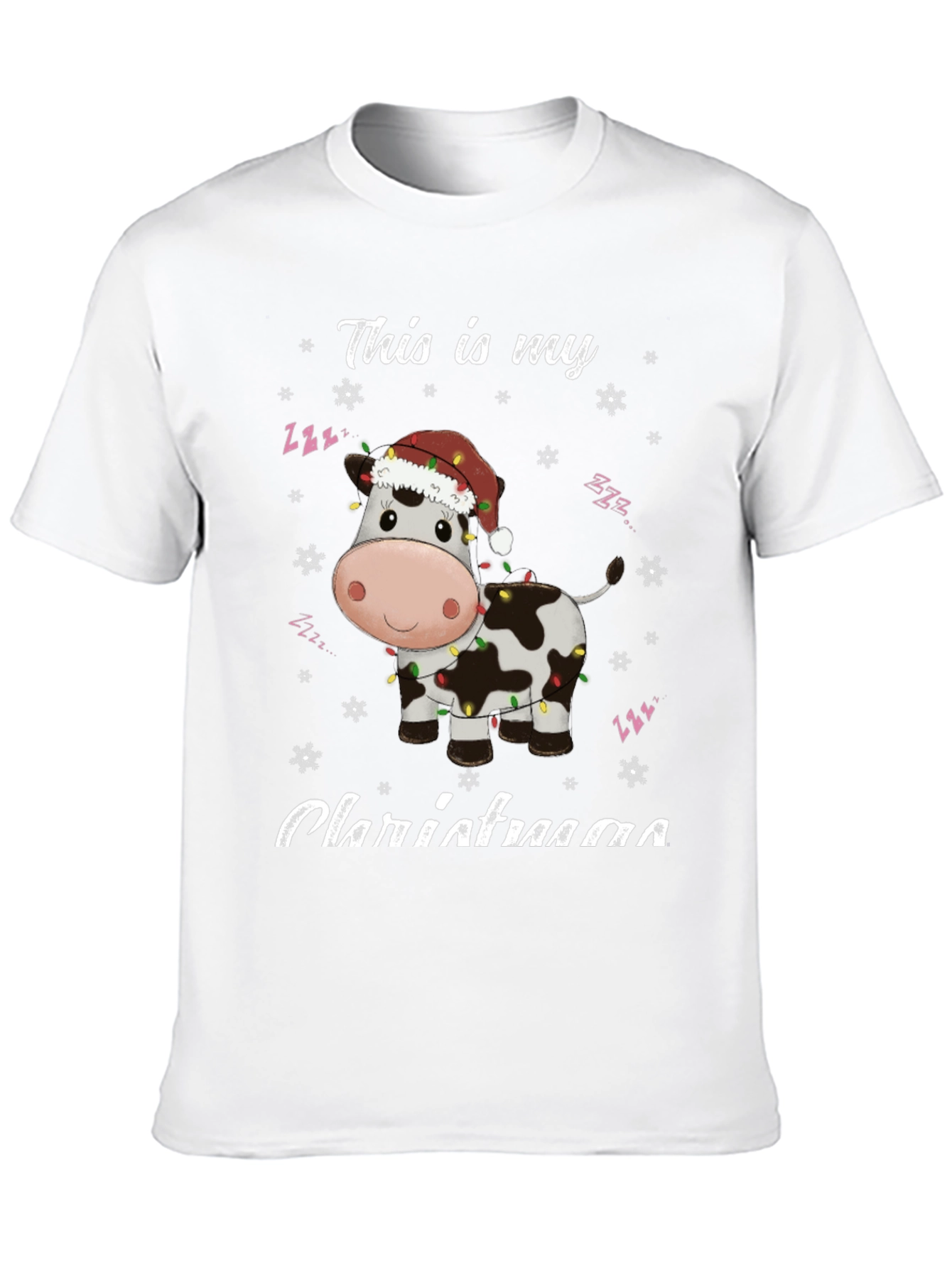 Festive Cow Christmas T-Shirt