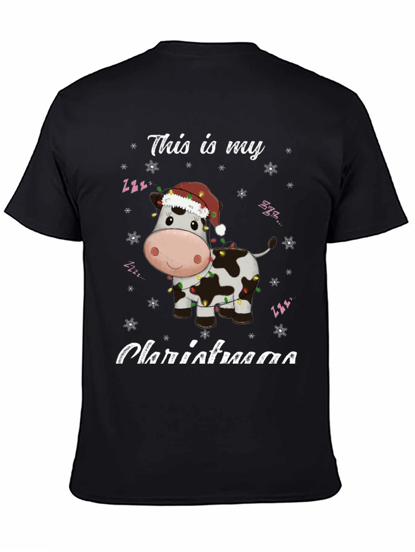Festive Cow Christmas T-Shirt