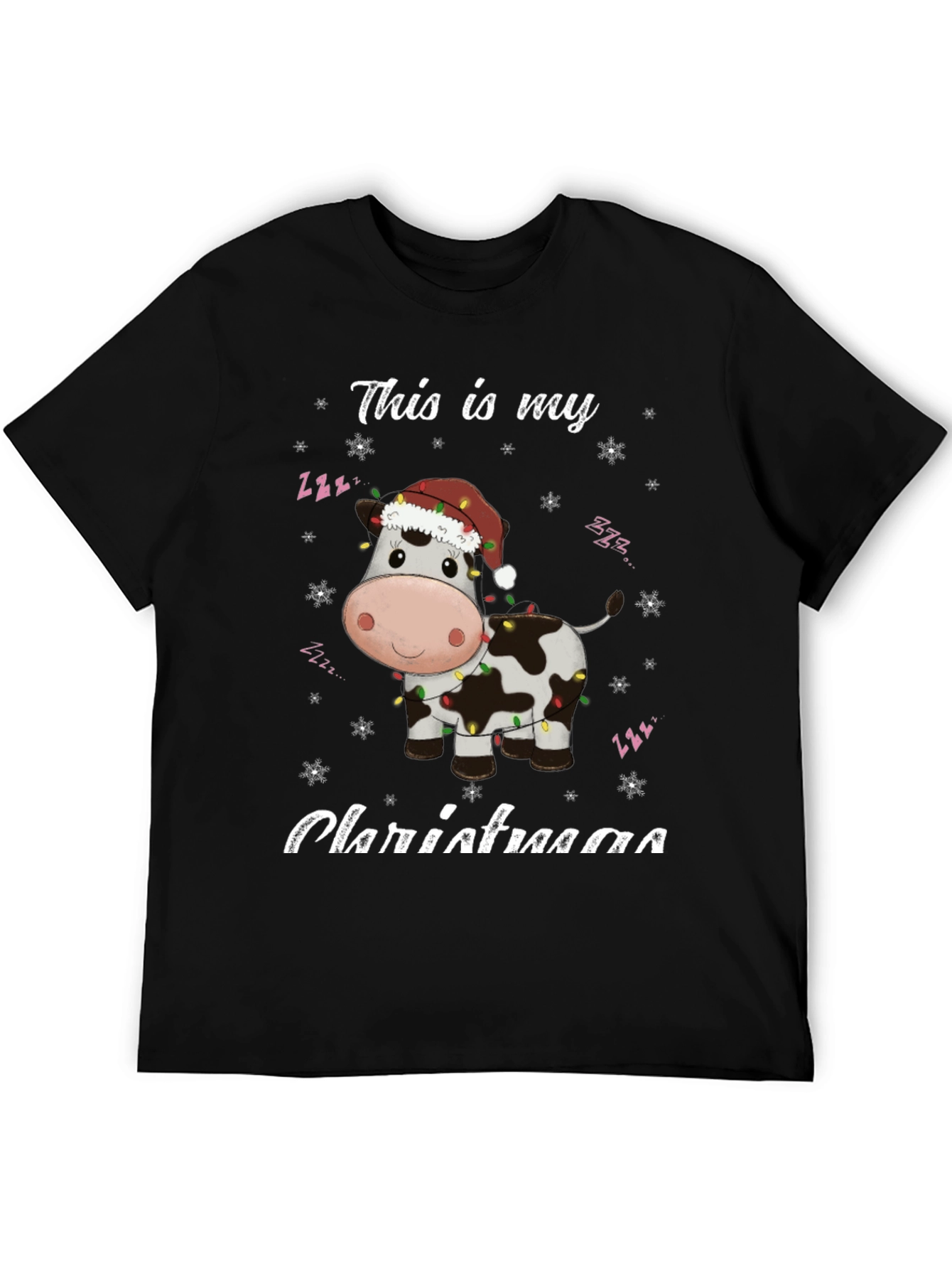 Festive Cow Christmas T-Shirt