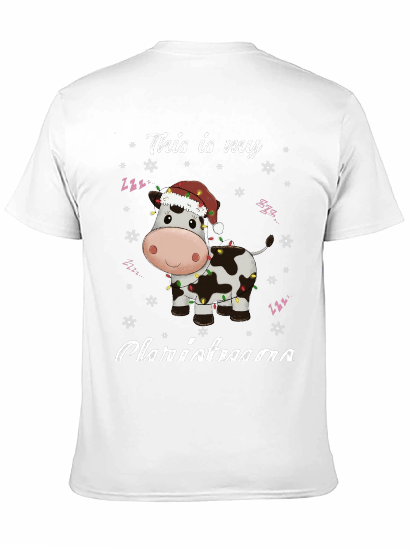 Festive Cow Christmas T-Shirt