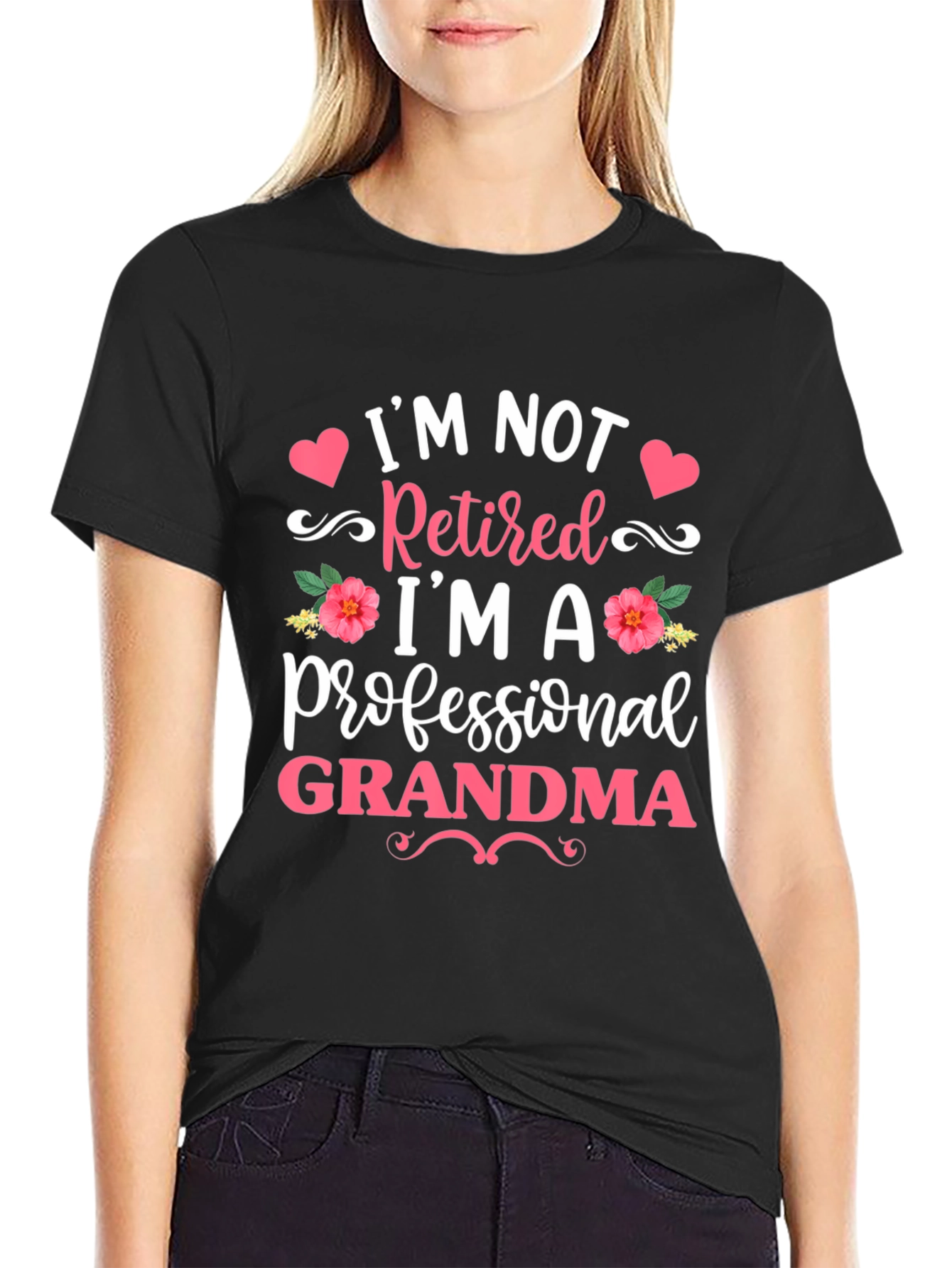 Professional Grandma Black T-Shirt