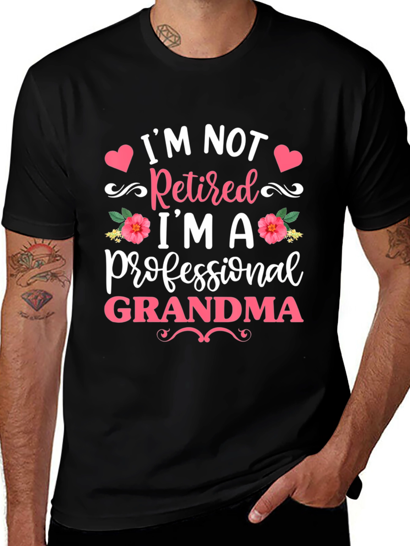 Professional Grandma Black T-Shirt