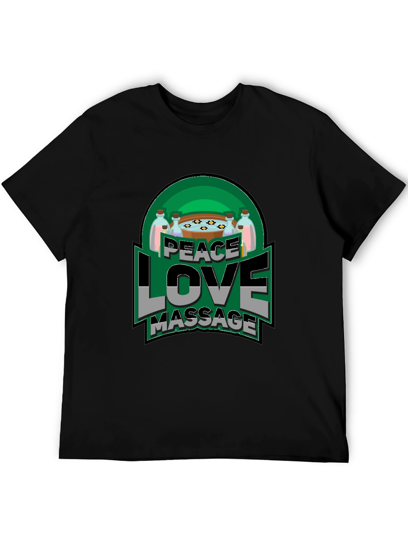 Peace Love Massage Graphic T-Shirt