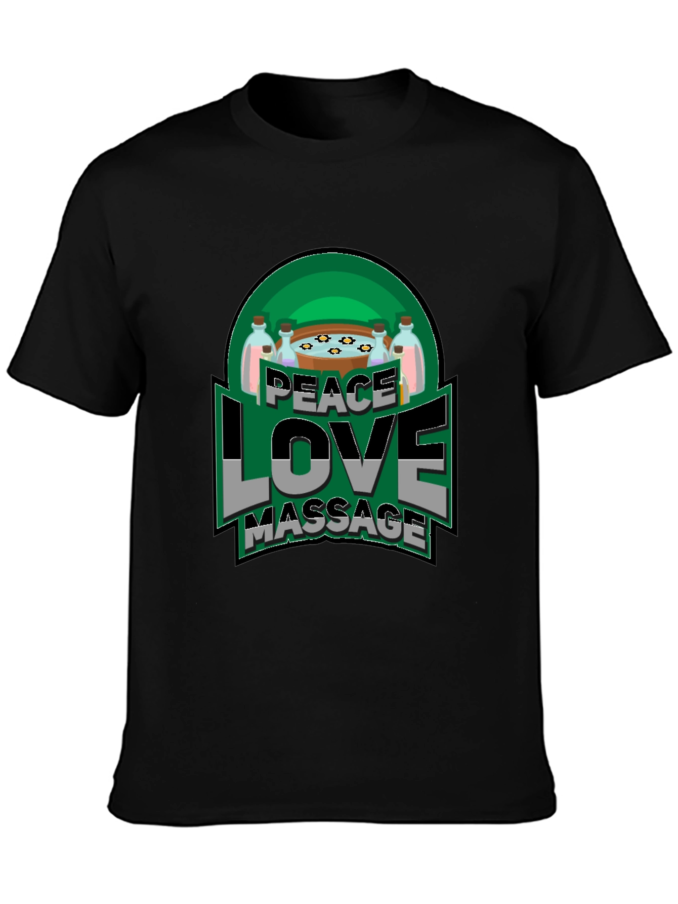 Peace Love Massage Graphic T-Shirt