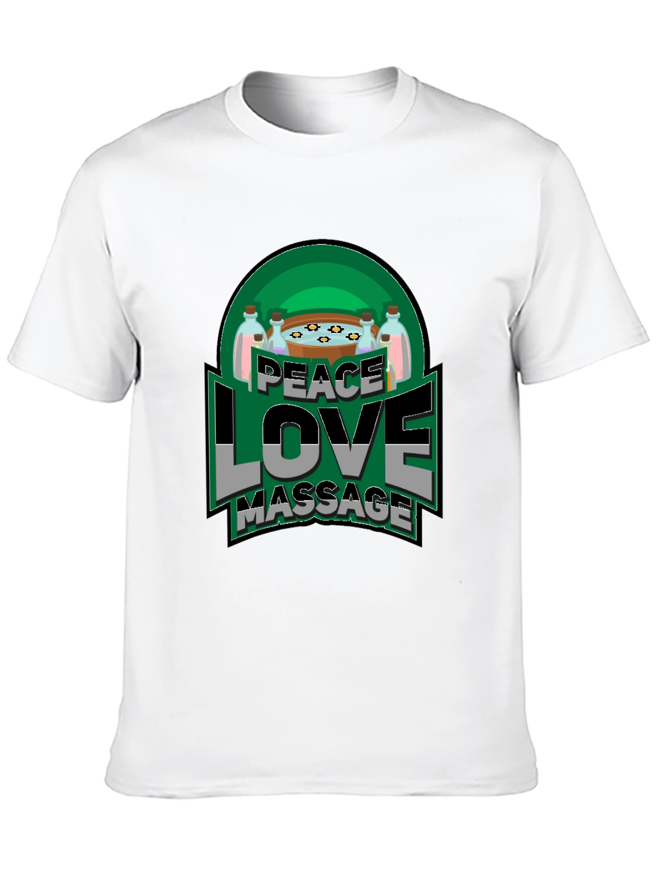Peace Love Massage Graphic T-Shirt