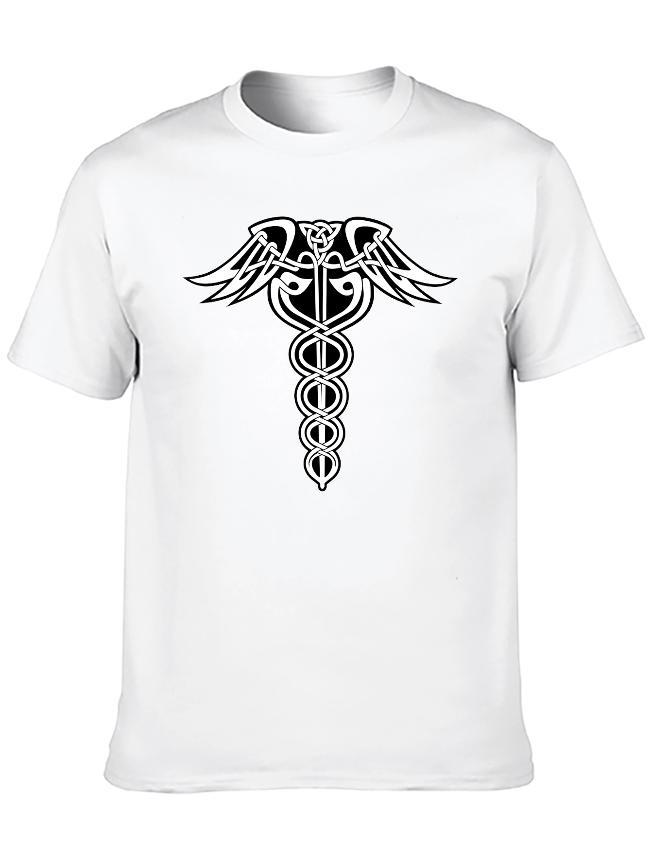Celtic Caduceus T-Shirt - Medical Symbol Graphic Tee