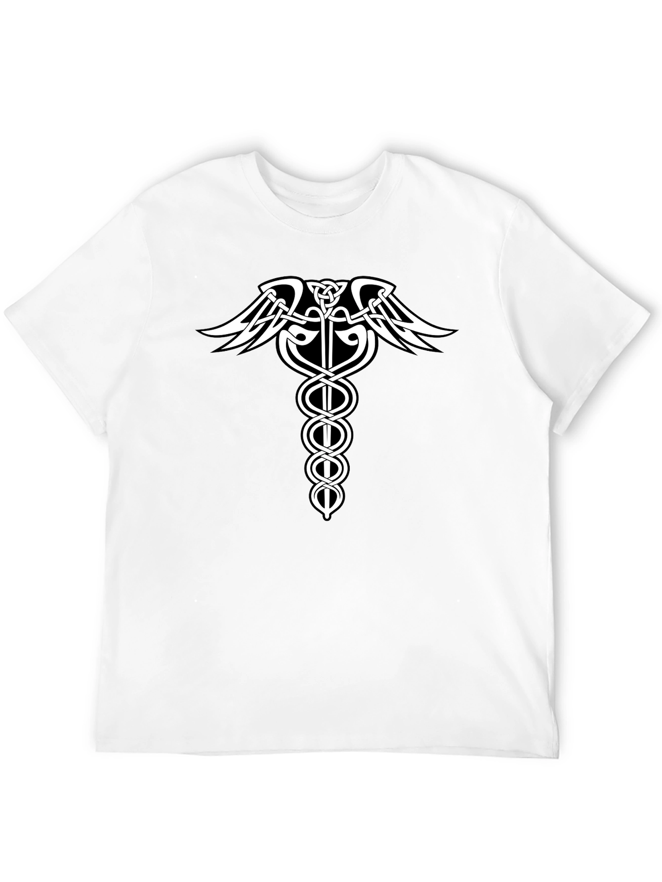 Celtic Caduceus T-Shirt - Medical Symbol Graphic Tee